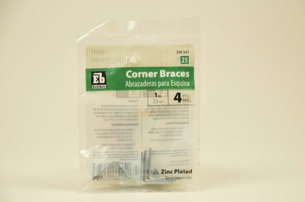 Corner Brace - 1in (4pk) L Corner Brace Part#339547